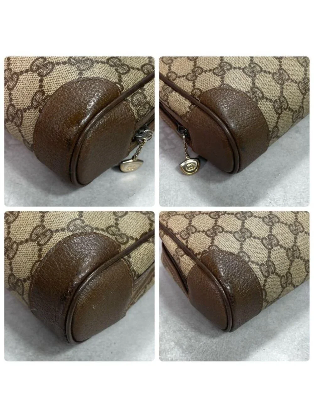 Gucci Clutch Brown Leather Logo Second